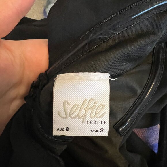 Selfie Leslie Black Ruffle Bodycon Midi Dress - Picture 6 of 9